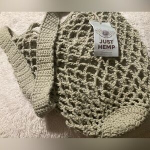 Lion Brand Hemp yarn Just Hemp crochet bag
